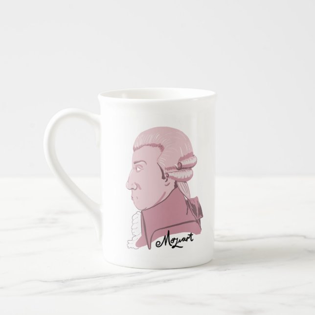 Tasse En Porcelaine Mozart en rose (Gauche)
