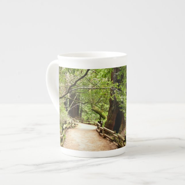 Tasse En Porcelaine Muir Woods Path II Nature Photography (Devant gauche)