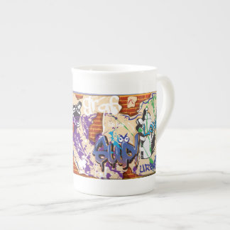 Tasse En Porcelaine Mur de graffitis Hip hop urbains.