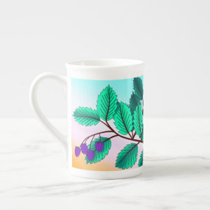 Tasse En Porcelaine Mûres sur une branche