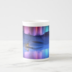 Tasse En Porcelaine Musique arc-en-ciel d'hiver