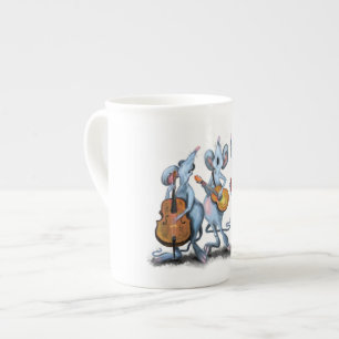 Tasse En Porcelaine Musique bande de souris os Chine Musique