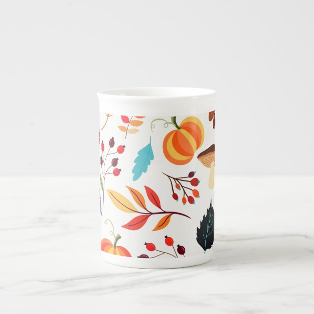 Tasse En Porcelaine Musique chinoise osseuse d'automne (Devant)