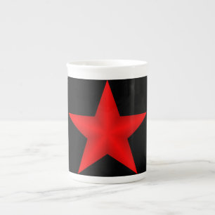 Tasse En Porcelaine Musique chinoise osseuse étoile rouge