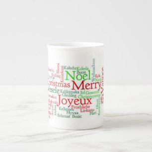 Tasse En Porcelaine Musique de Noël