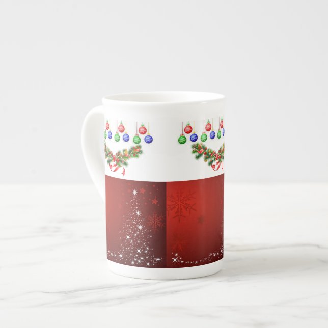 Tasse En Porcelaine Musique de Noël (Devant gauche)
