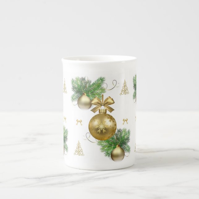 Tasse En Porcelaine Musique de Noël (Devant)