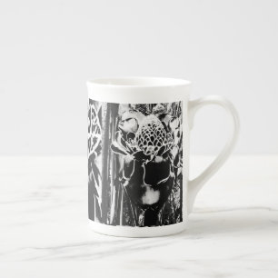 Tasse En Porcelaine Musique de porcelaine de Chine à la fraise noire