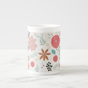 Tasse En Porcelaine Musique des fleurs