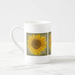 Tasse En Porcelaine Musique vintage de tournesol