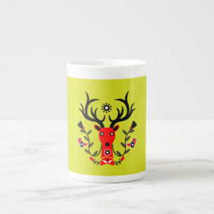 Tasse En Porcelaine Nature scandinave Cerf Art T-shirt Throw Pi