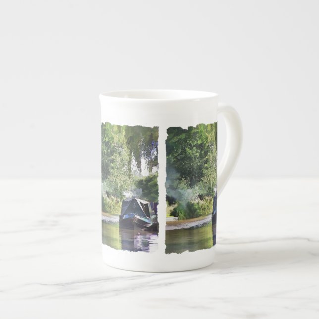 TASSE EN PORCELAINE NAVIRES (Devant droit)