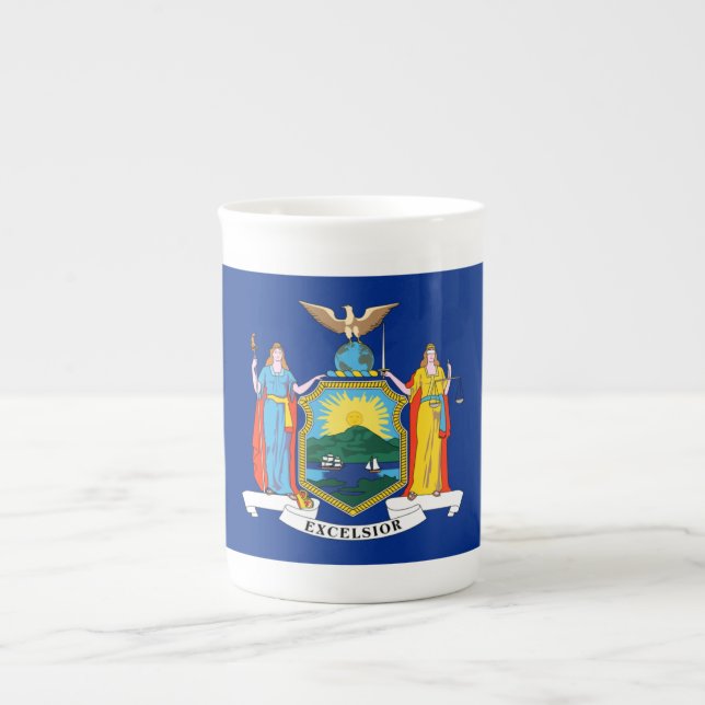 Tasse En Porcelaine New York : The Empire State, Home Big Apple Flag (Devant)