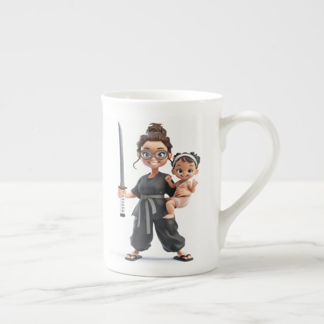 Tasse En Porcelaine Ninja Maman (Droite)
