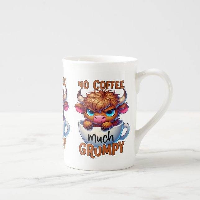 Tasse En Porcelaine No Coffee Much Grumpy  (Droite)