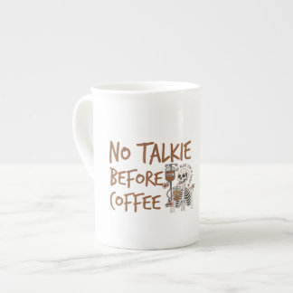 Tasse En Porcelaine No Talkie Before Coffee funny cat lover gift