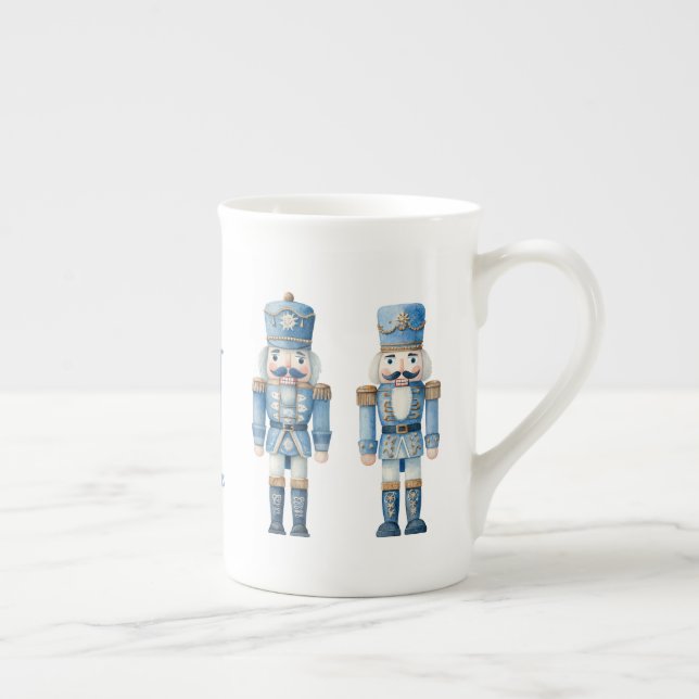 Tasse En Porcelaine Noël des noisettes bleues (Droite)