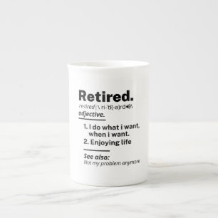 Tasse En Porcelaine Nom de définition à la retraite, Drôle cadeau d