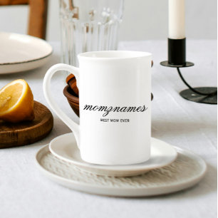Tasse En Porcelaine Nom de la calligraphie personnalisée de la meilleu