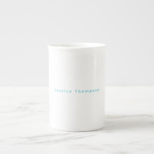Tasse En Porcelaine Nom élégant simple et moderne professionnel