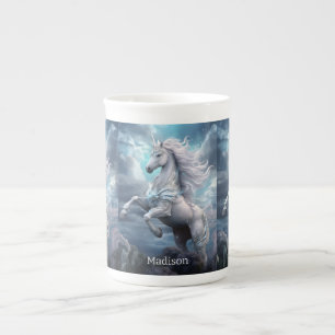 Tasse En Porcelaine Nom personnalisé belle licorne