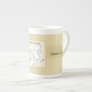 Tasse En Porcelaine Nom personnalisé, Bénédictions d'anniversaire de m