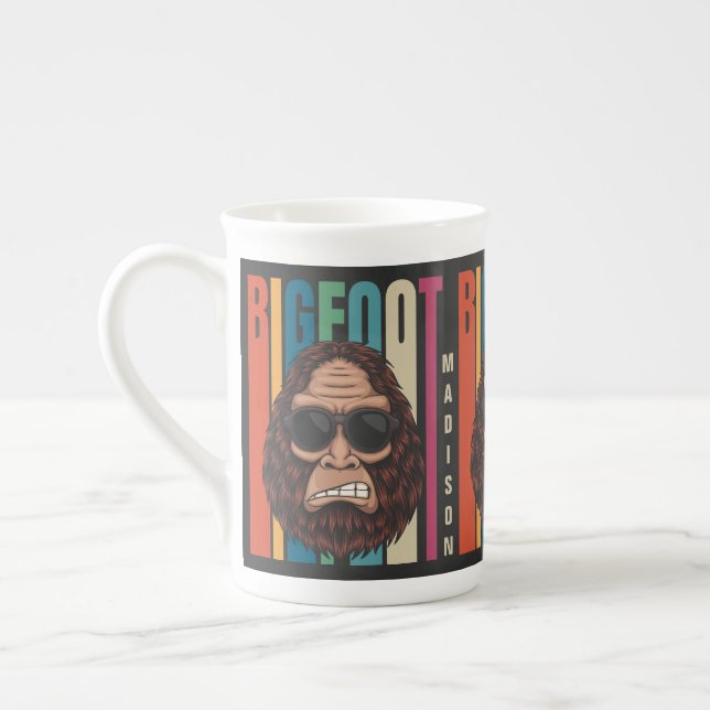 Tasse En Porcelaine Nom personnalisé Bigfoot (Gauche)