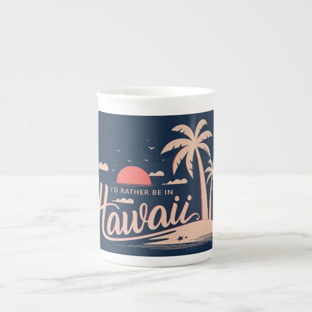 Tasse En Porcelaine Nom personnalisé Hawaii (Devant)