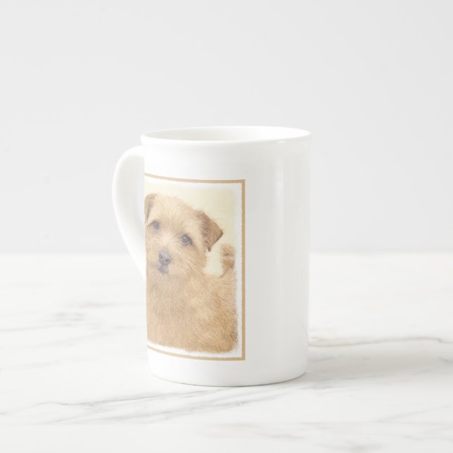 Tasse En Porcelaine Norfolk Terrier Peinture - Art Chien original (Devant gauche)