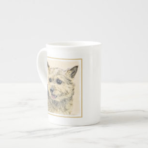 Tasse En Porcelaine Norwich Terrier Peinture - Cute Original Chien Art
