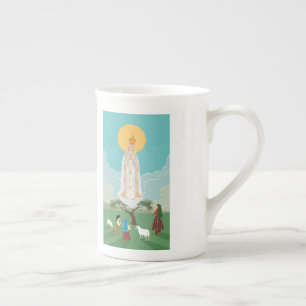 Tasse En Porcelaine Notre-Dame de Fatima et les trois bergers
