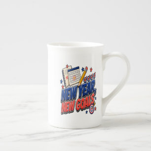 Tasse En Porcelaine Nouvelle Année, Nouveaux Objectifs