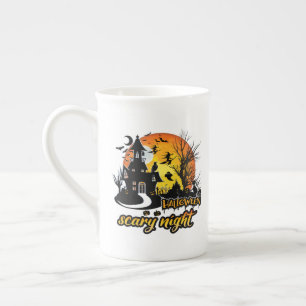 Tasse En Porcelaine Nuit d'Halloween effrayant