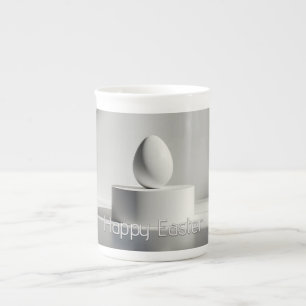 Tasse En Porcelaine Œuf de Pâques minimaliste sur un socle moderne