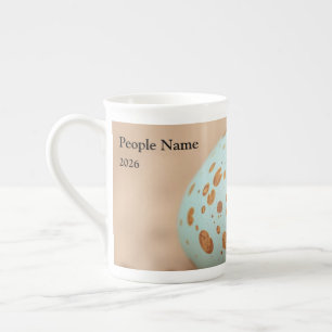 Tasse En Porcelaine Œuf de Robin Moderne Personnalisé Tacheté