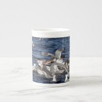 Oiseaux de mer côtiers en quête de nourriture Éper