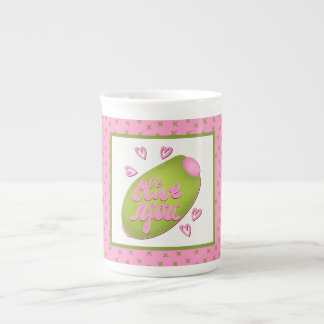 Tasse En Porcelaine Olive Me Loves Olive You Amour Rétro Drôle