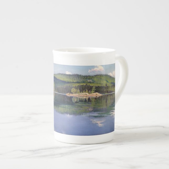 Tasse En Porcelaine Ombre d'île et de nuage - tasse de porcelaine (Devant droit)