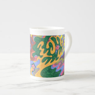 Tasse En Porcelaine "Or" Art Abstrait