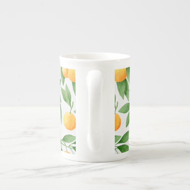 Tasse En Porcelaine Oranges ou mandarines motif (Dos)