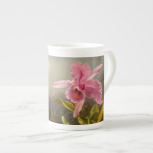 Tasse En Porcelaine Orchidée avec deux colibris Heade