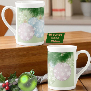 Tasse En Porcelaine Ornements tendance Pastel de Noël Avec Étoiles