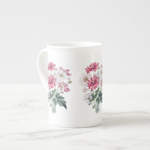 Tasse En Porcelaine Os botanique rose et blanc de tournesol blanc Chin