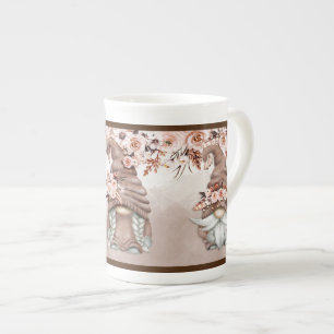 Tasse en porcelaine osseuse Gnomes Boho