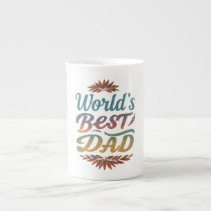 Tasse en porcelaine osseuse Meilleur Papa du Monde