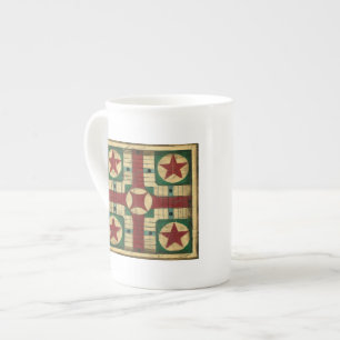 Tasse En Porcelaine Panneau antique de jeu de Parcheesi par le