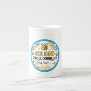 Tasse En Porcelaine Panneau de conseiller scolaire modifiable Bee Kind