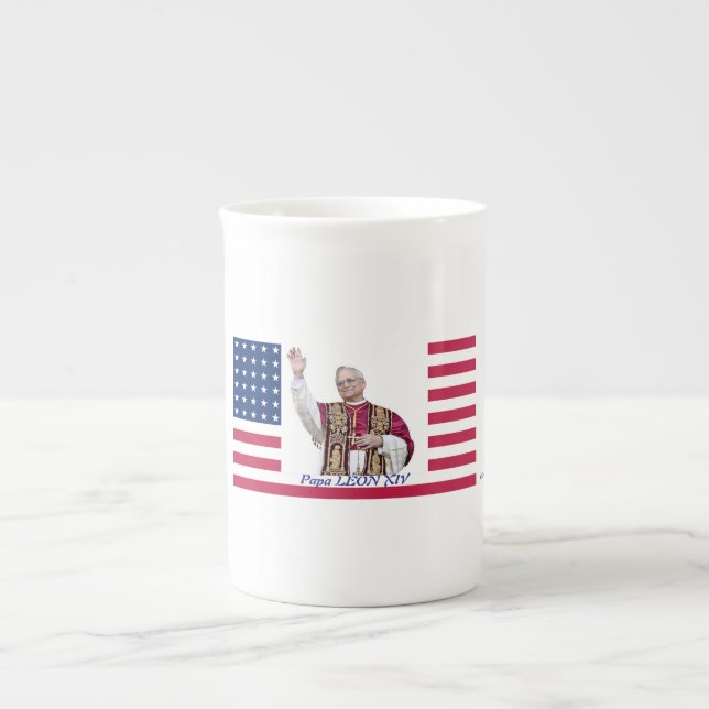 TASSE EN PORCELAINE PAPA LÉON XIV (Devant)