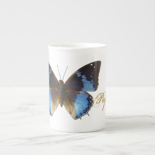 Tasse En Porcelaine Papillon bleu