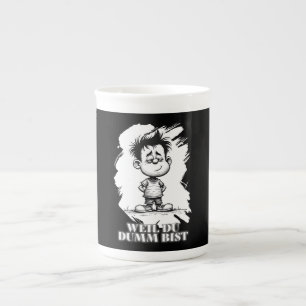 Tasse En Porcelaine Parce que tu es bête – Motif de déclaration ironiq